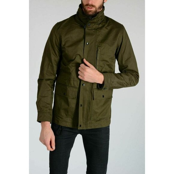 DIESEL Mens Canvas J-WINES Hooded Military Jacket 00SVTZ-0NAOH-5AV Size XL - Picture 1 of 12